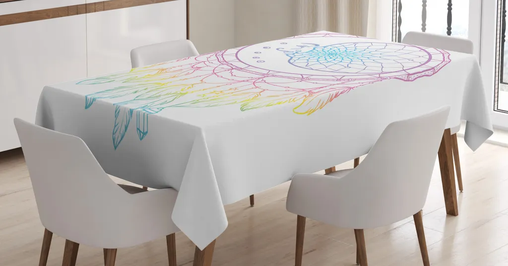 Tovaglia Moderna ABAKUHAUS 140x170 Multicolore Acchiappasogni