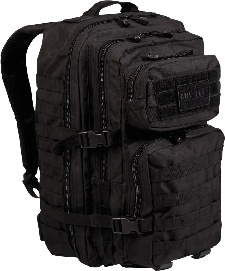 Mil-Tec US Assault Pack Small noir, sac à dos tactique compact de 20L