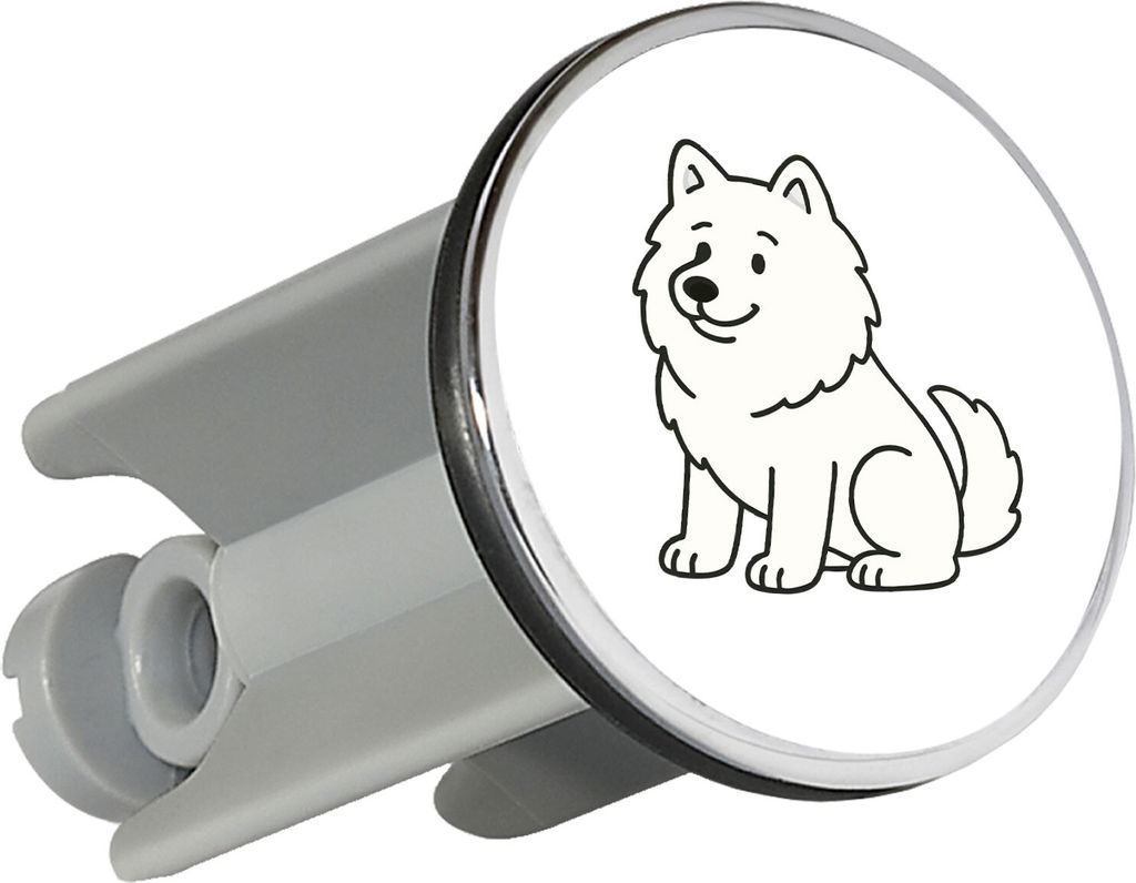 Huuraa Waschbeckenstöpsel Eurasier Comic Euri 4cm höhenverstellbar Abflussstopfen Geschenkidee