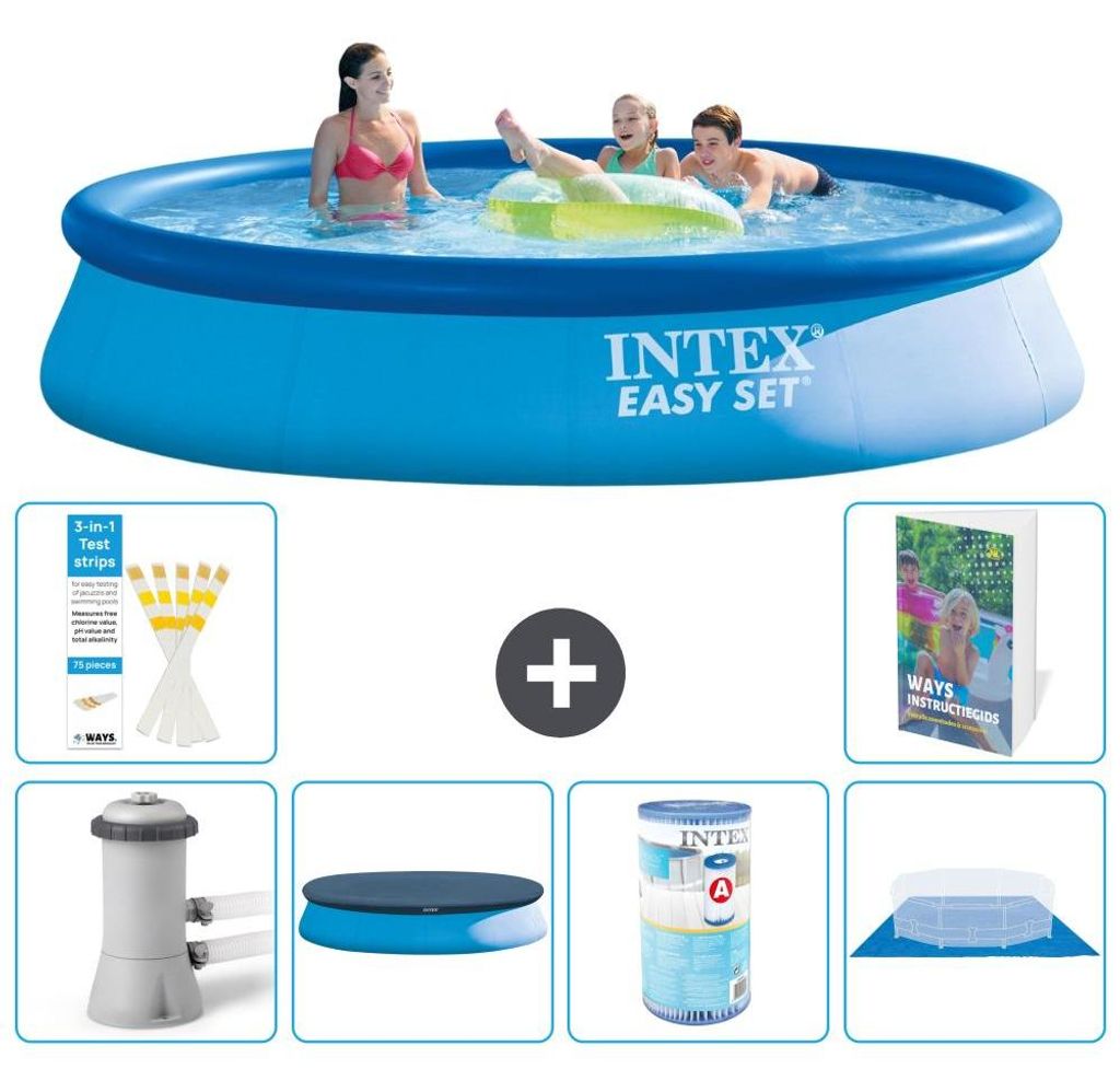 Easy Set Pool Rund - 396x84 cm - 7-teilig S341