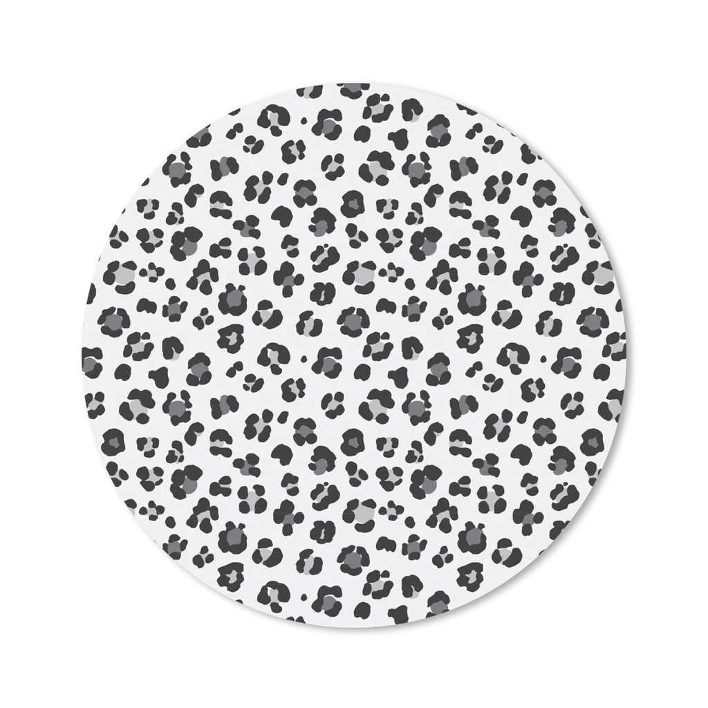 MuchoWow Mauspad Mousepad Panther Druck - Grau - Flecken 50x50 cm - Mousepads - Maus Mat - Pad - Mausunterlage - Vinyl