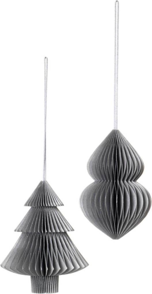 Broste Copenhagen Copenhagen CHRISTMAS MIX Papierhänger silver Set2