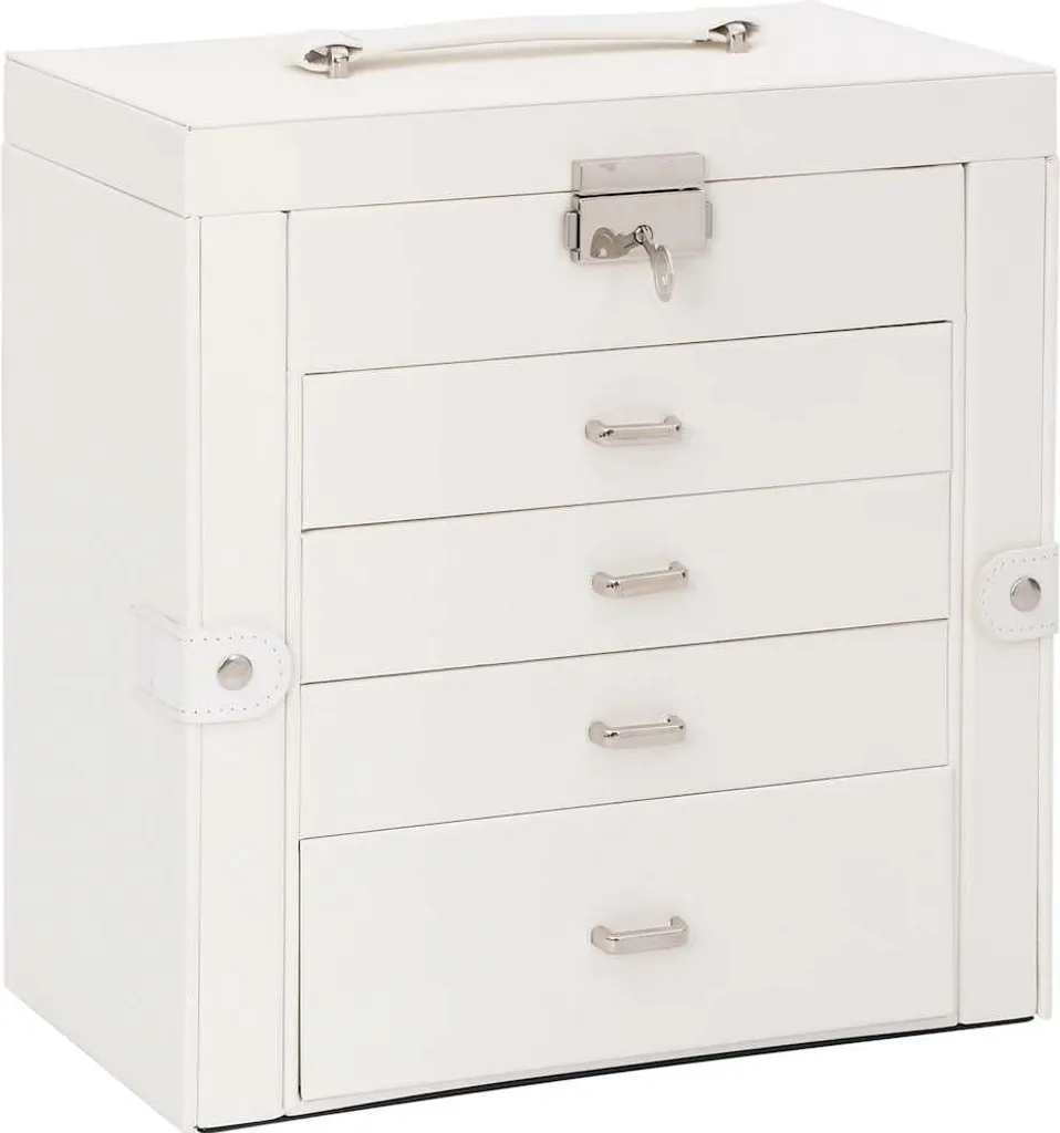 vidaXL Portagioie Chic 5 Strati Bianco | Accessorio Must-Have con Specchio