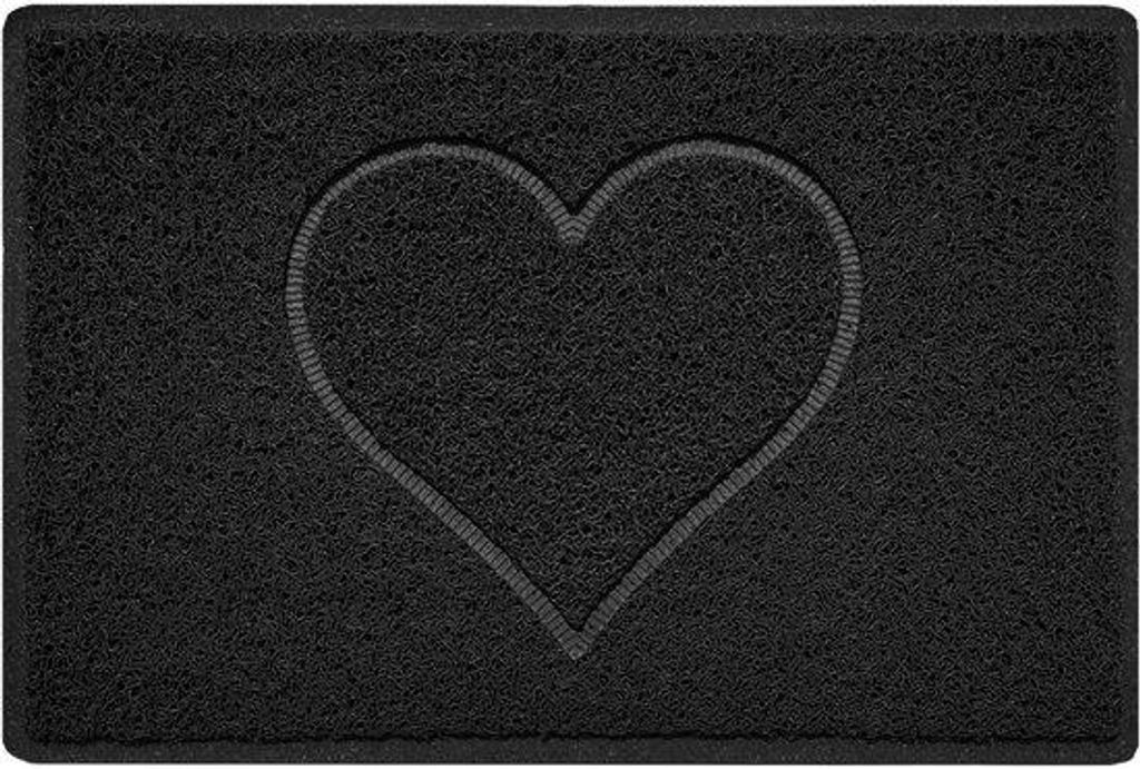 Reliëf Deurmat voor Innen- und Außenbereich, kleiner Größe (60x40cm), schwarz