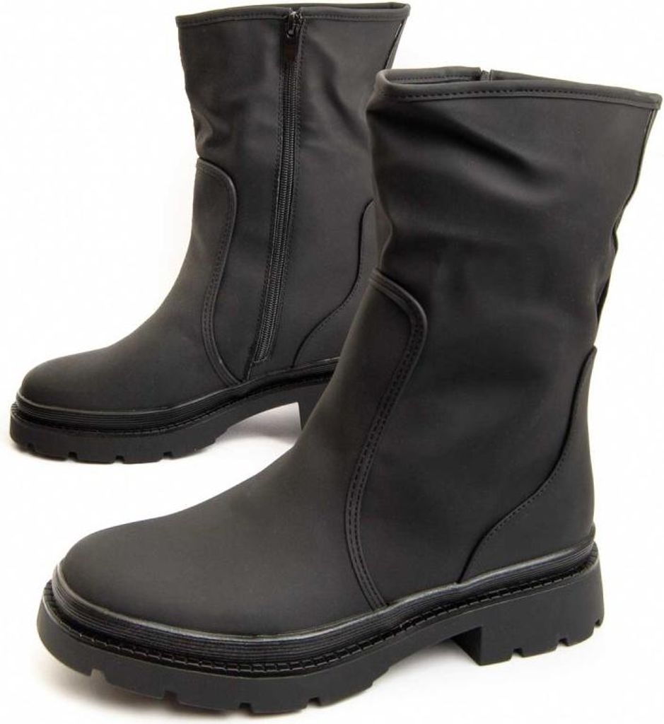 Montevita Plateau-Ankle-Boot Marine2 Schwarz