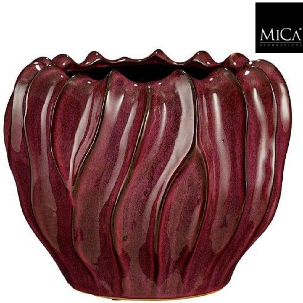 Mica Decorations Pflanzen-/Blumentopf Thom - bordeauxrot - Produktbild 