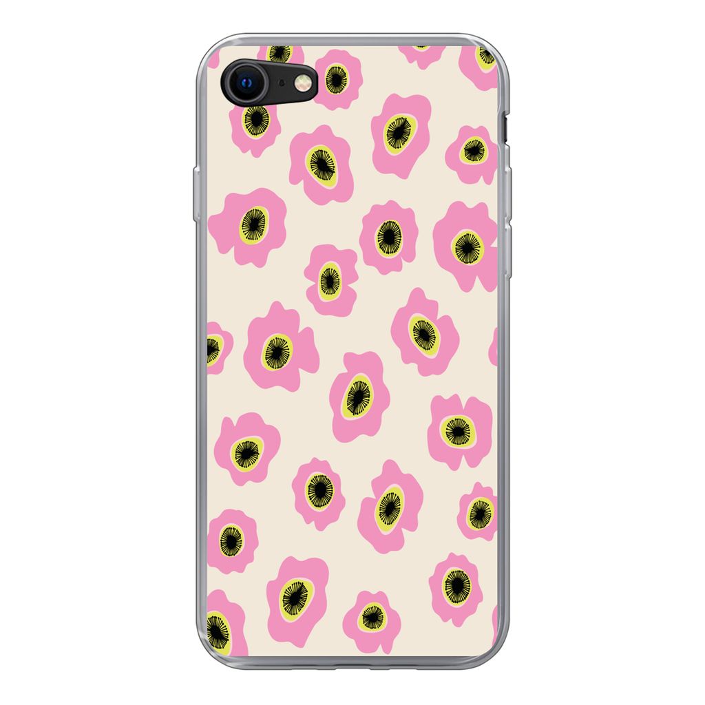 MuchoWow Handyhülle Schutzhülle Hülle für iPhone SE 2022 Blume - Muster - Abstrakt Silikon Softcase Handy Hülle - Schutzhülle - Geburtstag ...