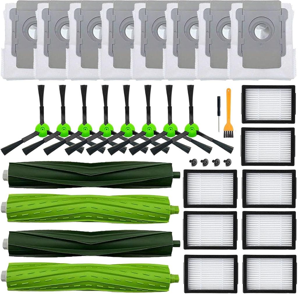 Zubehör für Staubsauger-Ersatzteile, kompatibel mit iRobot Roomba i3 i3+ i7 i7+ i4 i6 i6+i8 i8+/Plus E5 E6 E7 J7 IE &J-Serie Staubsaugern, 2 Sät...