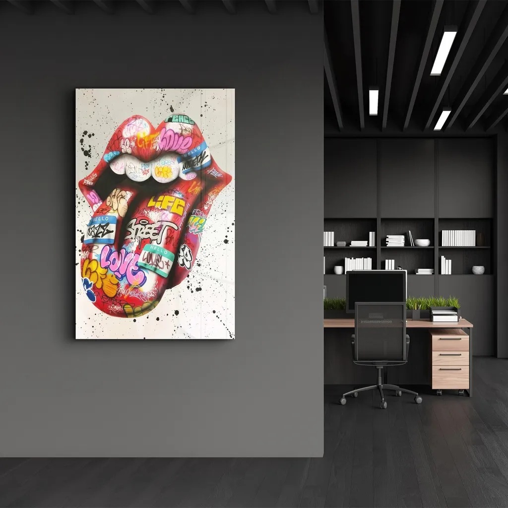 Tableau Multicolore en Verre Trempé 100% Incassable Wallity 70 x 110 cm