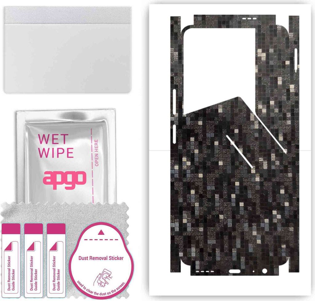 apgo Rückseite + Seiten Schutzfolie, Skin, kompatibel mit Tecno Pova 5 Pro, Hinten Displayschutzfolie aus Vinylfolie, kratzfest, einfache Montage ...