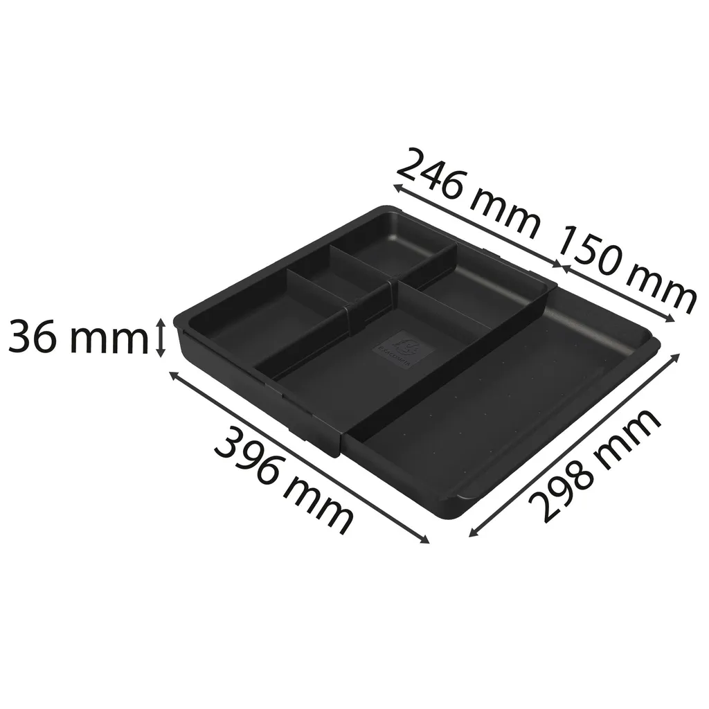 Exacompta Organiseur Drawinsert Ecoblack Noir - Lot de 6 Modules 316014D