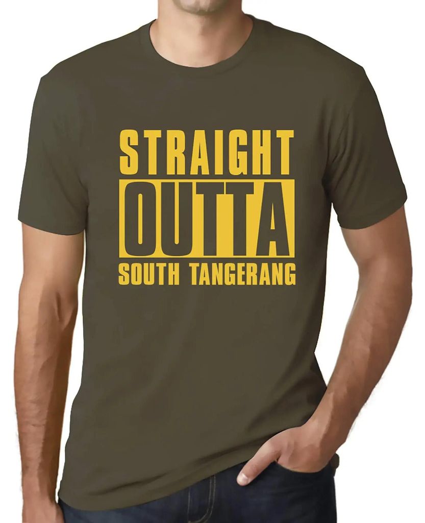 Herren Grafik T-Shirt Direkt aus dem Süden Tangerangs – Straight Outta South Tangerang – Öko-Verantwortlich Vintage Jahrgang Kurzarm Lustige ...