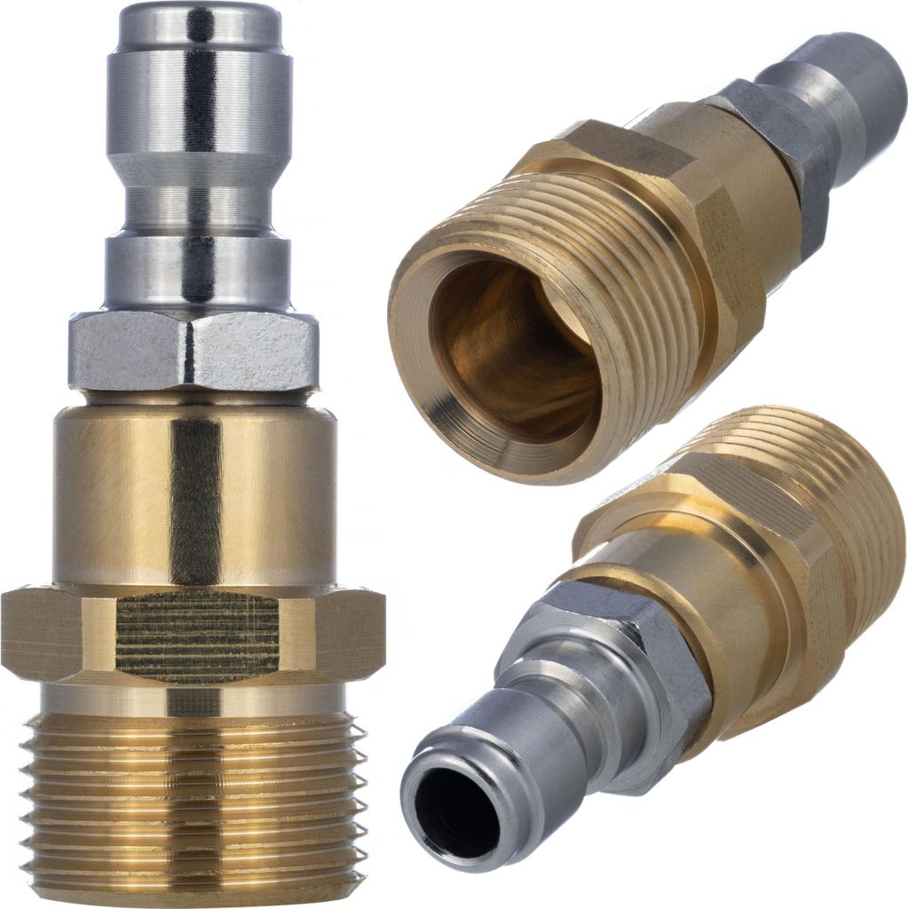 Rosfix Adapter M22 x 1,5 auf 1/4" Schnellkupplung – Messing, 14 mm Stift | Für Hochdruckreiniger Zubehör