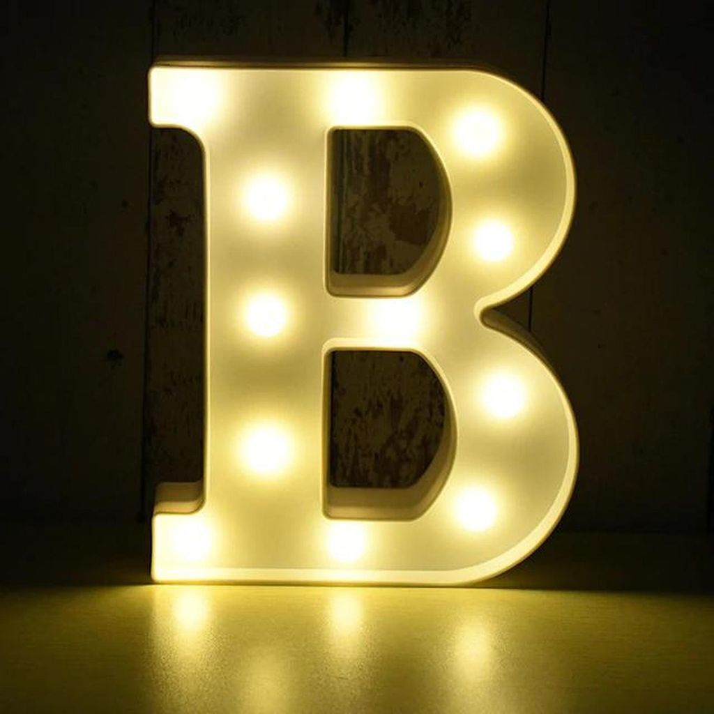 LED podsvietené písmeno 3D, 22 cm písmeno B Obrázok produktu 
