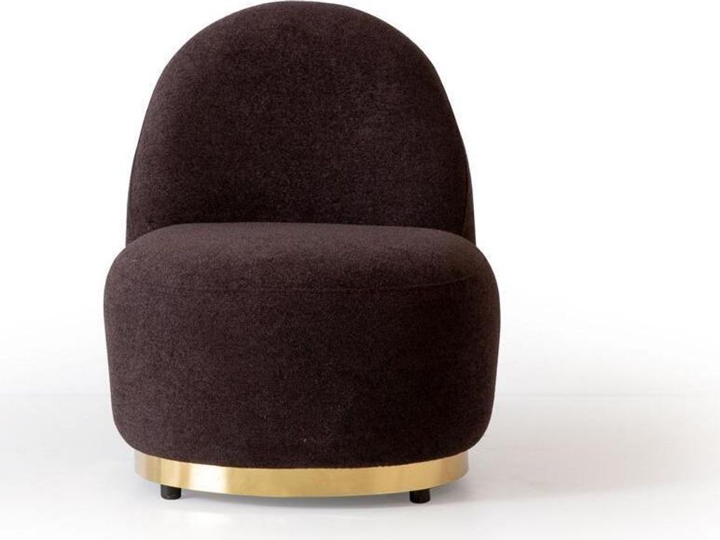 Sessel Modern Braun Wohnzimmer Textil Luxus Design Möbel Lounge Club