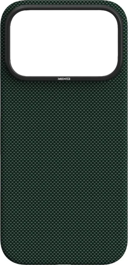 YAXO Cover iPhone 17 Pro Max Sottile Verde Fibra Aramidica MagSafe