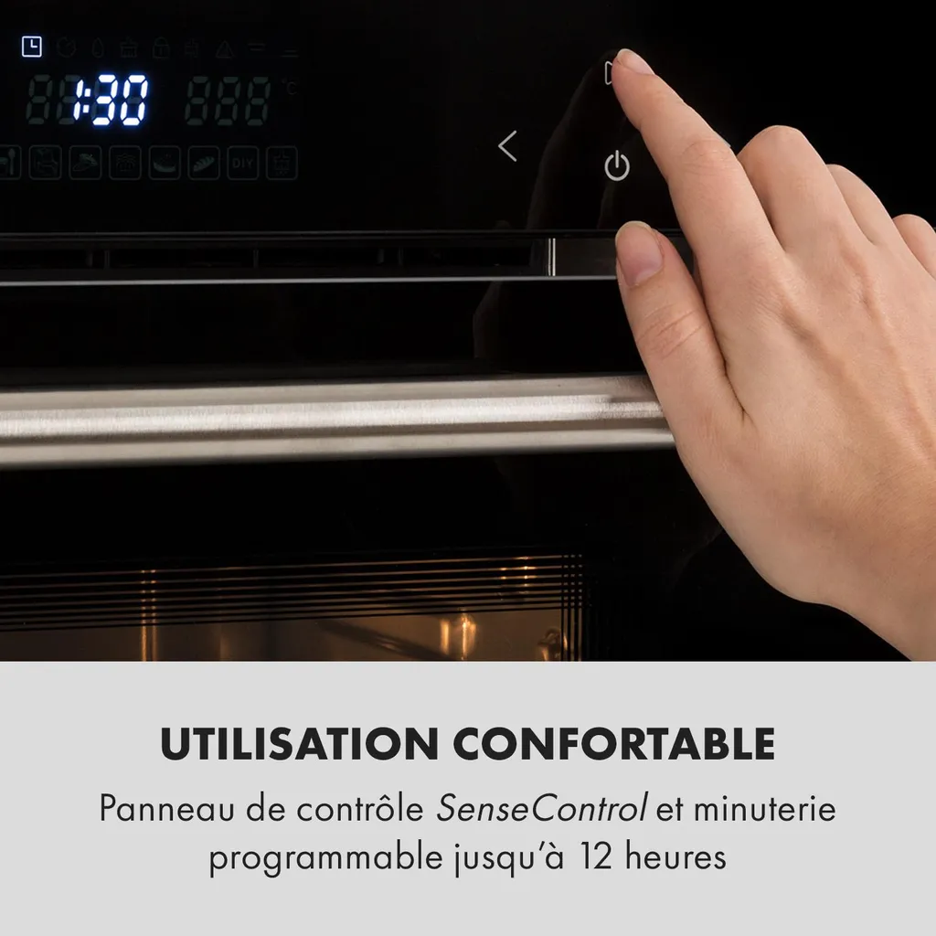 Four vapeur 24L MasterFresh avec panneau tactile 2200W Noir Classe A - 5