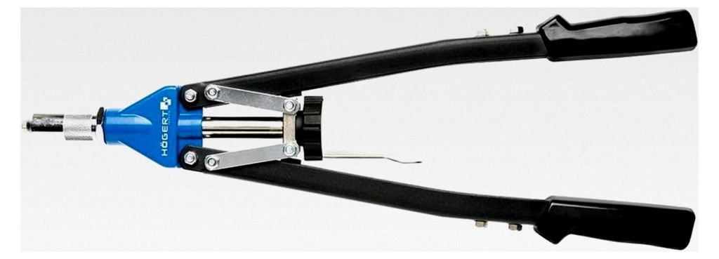 Blindnietzange 530 mm, 5 austauschbare Köpfe, max. 6,4 mm