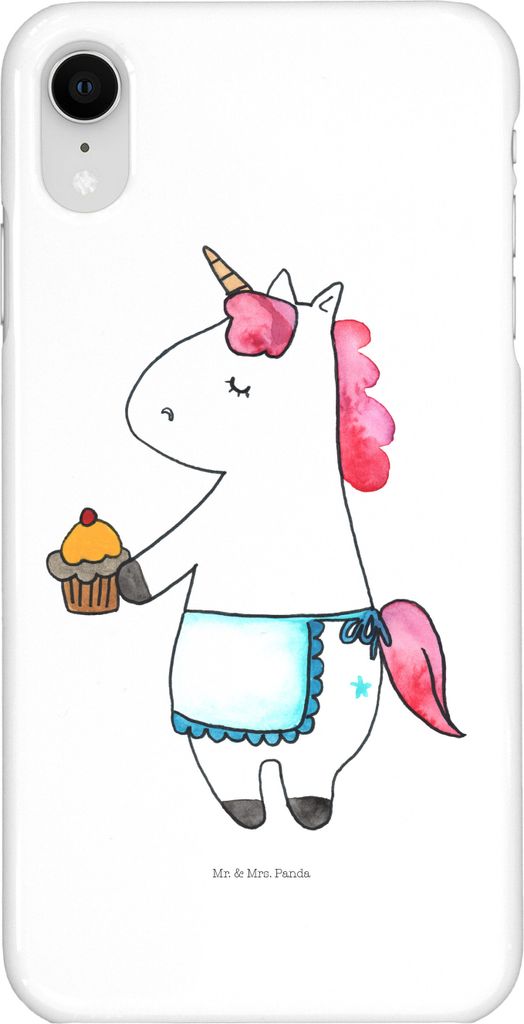 Mr. & Mrs. Panda Iphone XR Handyhülle Einhorn Muffin - Weiß - Geschenk, Handy Case, Unicorn, Premium Kunststoff, Geburtstag, Grüße, Glückwünsche