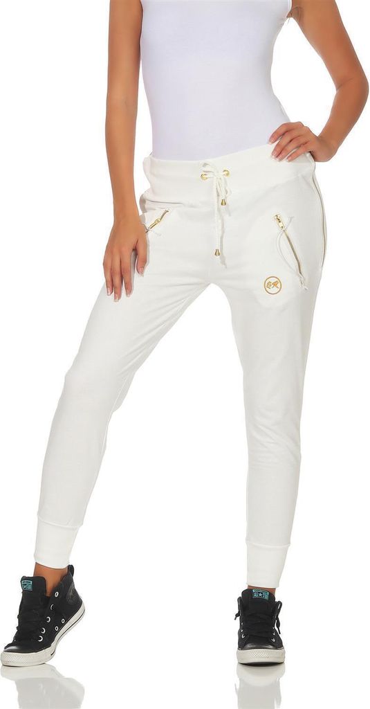 Damen Jogginghose Freizeithose; Ecru S