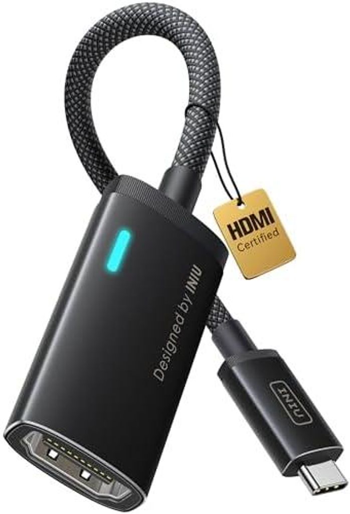 USB C auf HDMI Adapter 4K@60Hz, USB Typ-C auf HDMI Adapter Ladegerät für MacBook Pro Air, iPad Pro, iPhone 17 16 15 Pro Max, Pixelbook, Pixel 10 ...