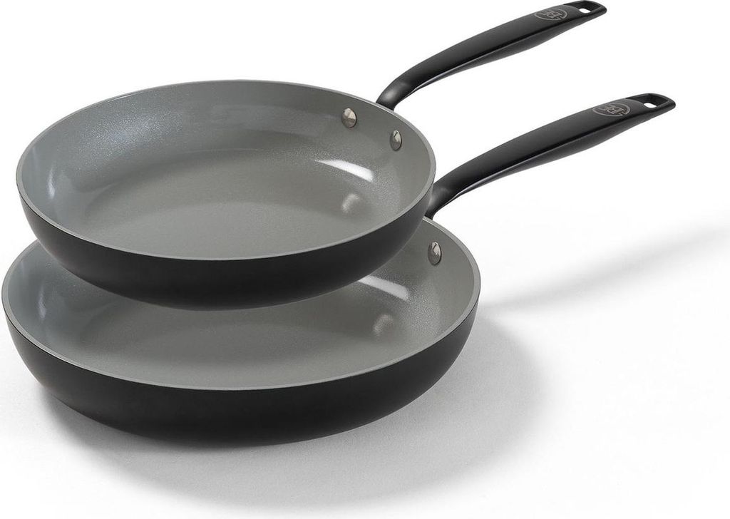 BE Living Bratpfanne - Ø 24 & 28 cm - Pfannenset Induktion - Antihaft-beschichtung - Geeignet für alle Herdarten - PFOA-frei - Schwarz