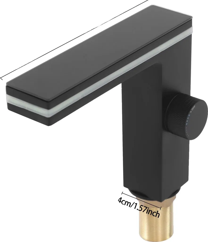 Rubinetto Design Moderno Nero | Display Digitale e Cascata Relax