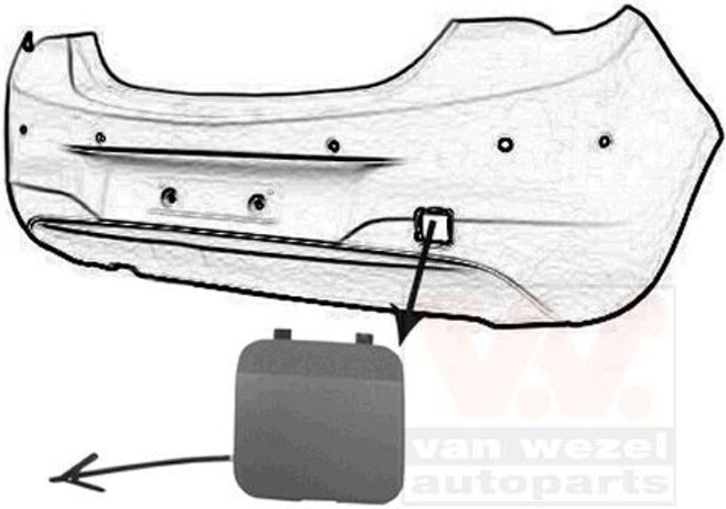 VAN WEZEL 3804557 - OE 39042956 Klappe, Abschlepphaken hinten für Corsa E (X15)