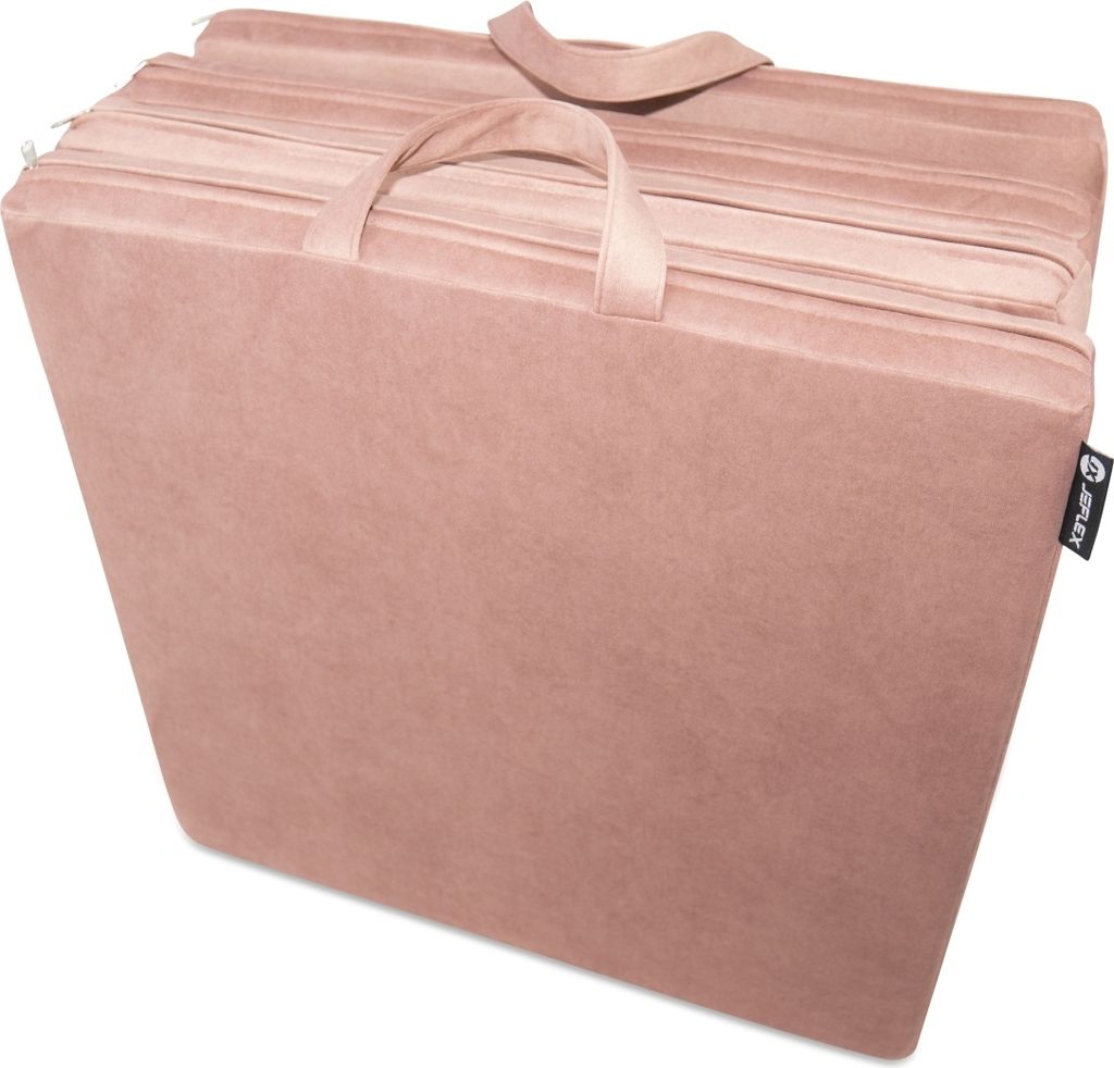 Jeflex rosa velour Spielmatt Turnmatte 120 x 120 x 6 cm, wasserabweisend, Standard 100