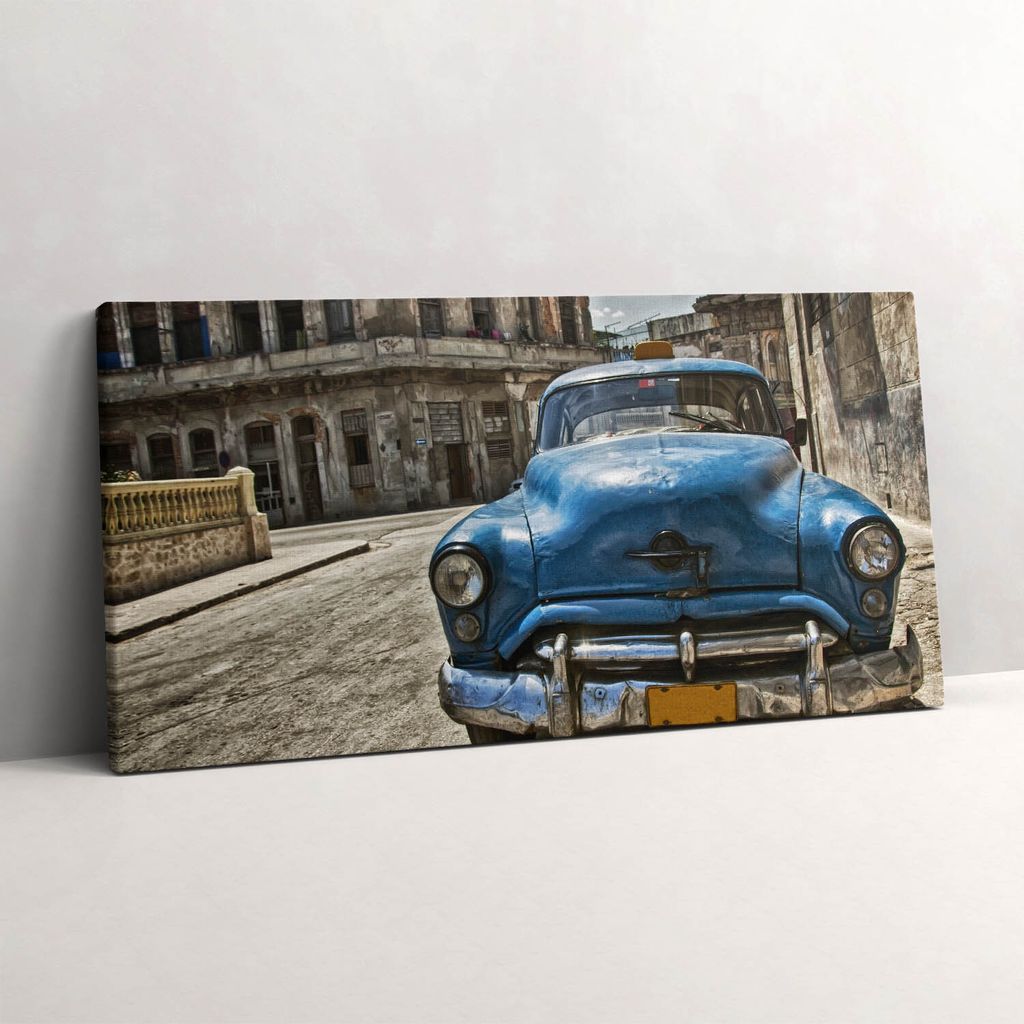 Klassischer Oldtimer – Leinwandbild Wandbild – 120x60 cm – Leinwandbilder – Wandbilder – Schlafzimmer – Flur