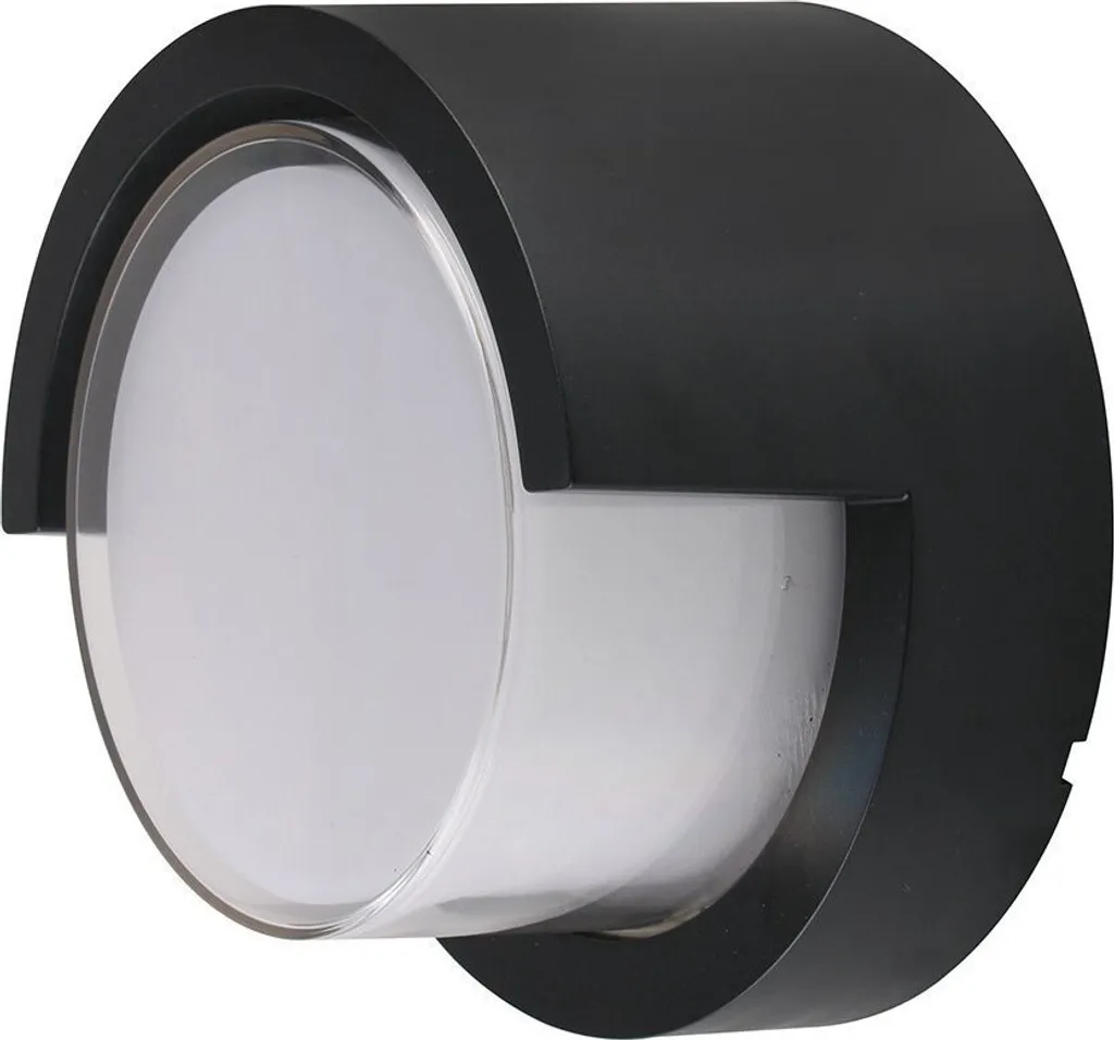 Applique murale LED anti-corrosion IP65 V-TAC 12W noire ronde pour extérieur