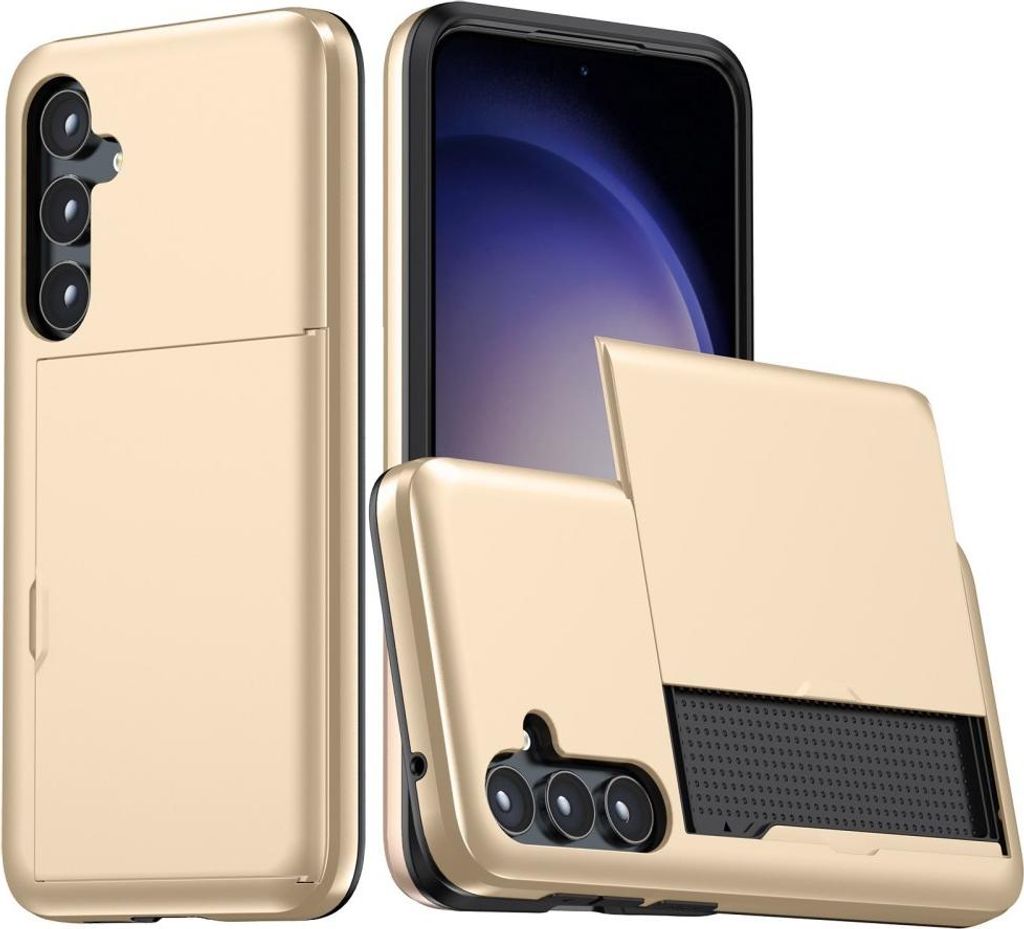 Samsung Galaxy A55 Hülle - Coverup Hybrid Card Slider Back Cover - Gold