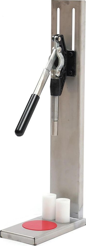 Weinflaschen-Verkorker - Manuelle Handpresse Korkeinsetzer - Korkgerät für Weinflaschen - Für Hobbywinzer & Heimwein - Silber