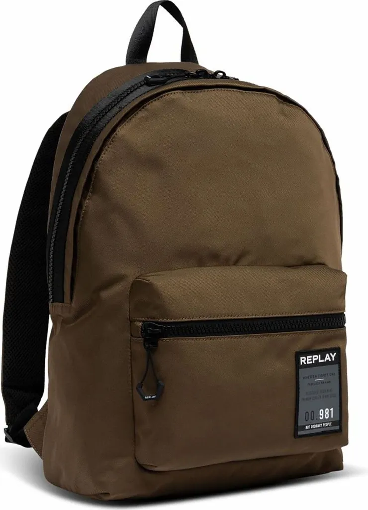 Zaino Tempo Libero Replay Mountain Green - Backpack Marrone Robusto