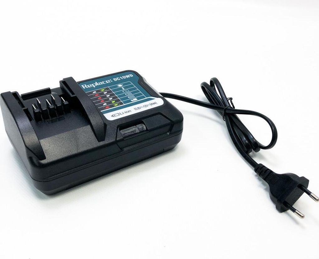 Ersatz Ladegerät für Makita Akku Decker Schnellladegerät mit Led Bildschirm 10.8V 12V DC10WD DC10SB DC10WC BL1015 BL1016 BL1021B BL1041B(EU-St...