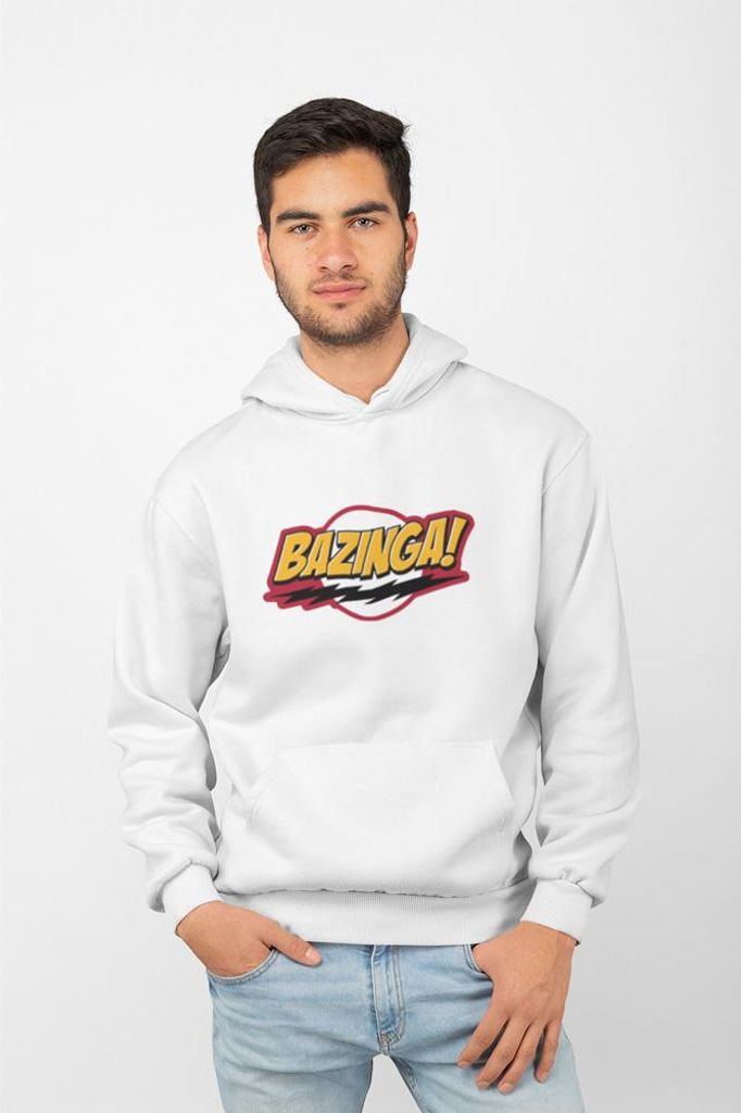 D&B Uni Hoodie MO00004 Bazinga Weiß-Größe S