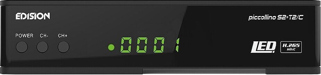 Edision Piccollino S2+T2/C HDTV Receiver, DVB-C MPEG4, DVB-S2, DVB-T MPEG4, DVB-T2, Ethernet, Webbrowser