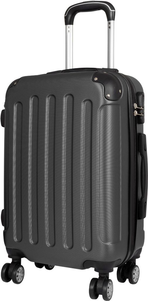Kleiner Handgepäck Reisekoffer Avalon 55 cm Hartschale Trolley ABS anthrazit