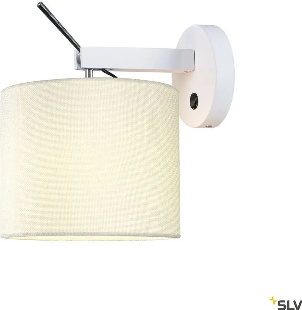 Support Applique Murale E27 Blanche SLV Fenda pour Éclairage Sur Mesure