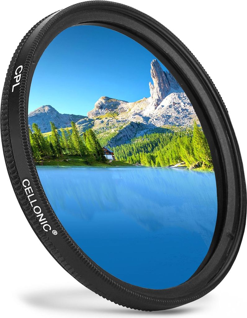 CELLONIC Ø 55mm Polfilter CPL kompatibel mit Sony AX53 4K HANDYCAM FDR-AX53 - Zirkularer Polarisationsfilter