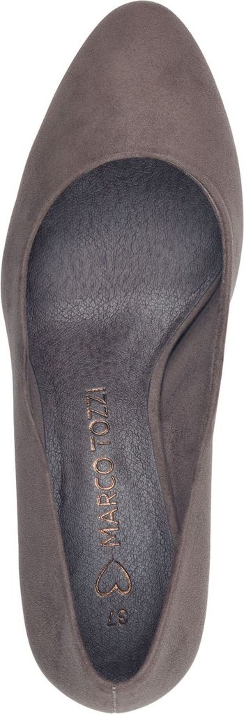 MARCO TOZZI Damen Pumps samtig weiches Obermaterial Blockabsatz 2-22437-43, Größe:38 EU, Farbe:Braun