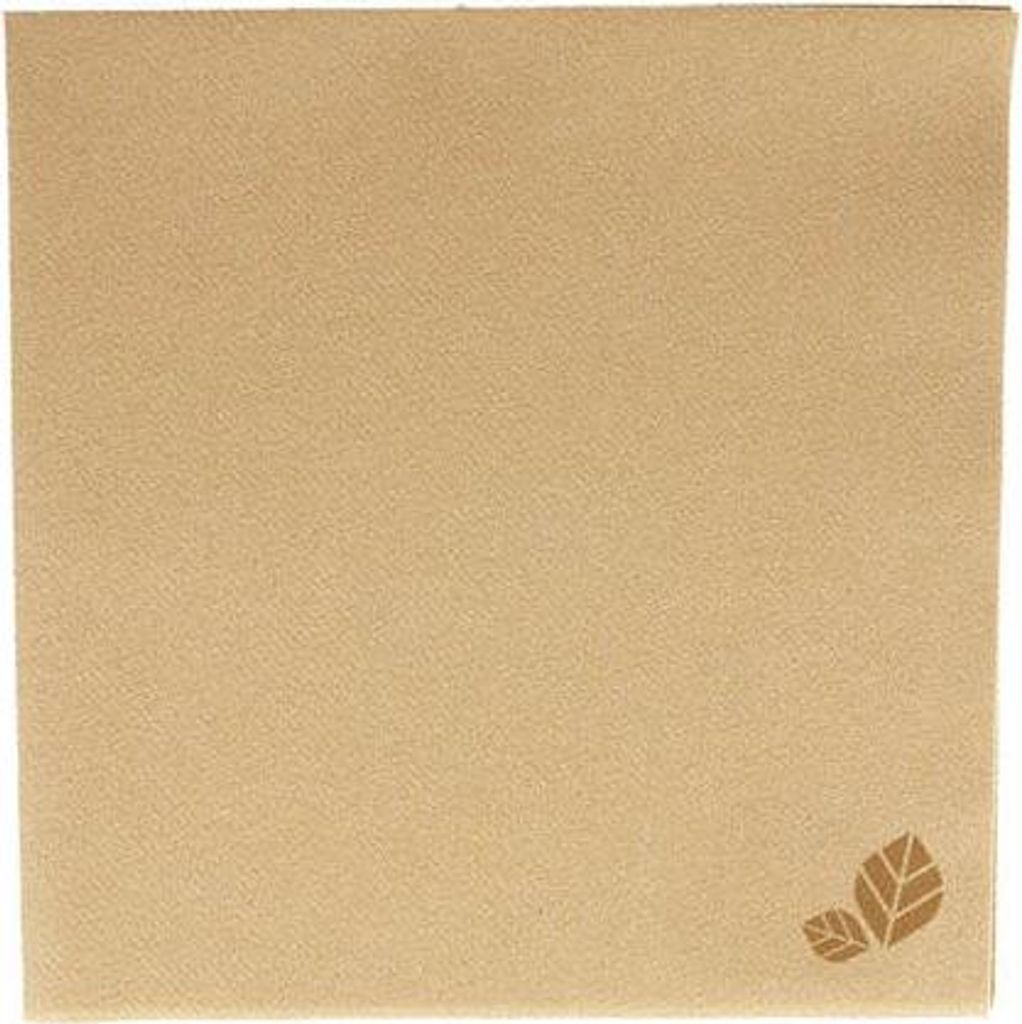 Premium Airlaid Kraftpapier-Servietten 1/4 20 x 20 cm 100 Stück.
