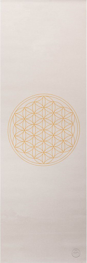 Bodhi Leela Yogamatte 4.5mm - weiß mit Blume des Lebens Produktbild 