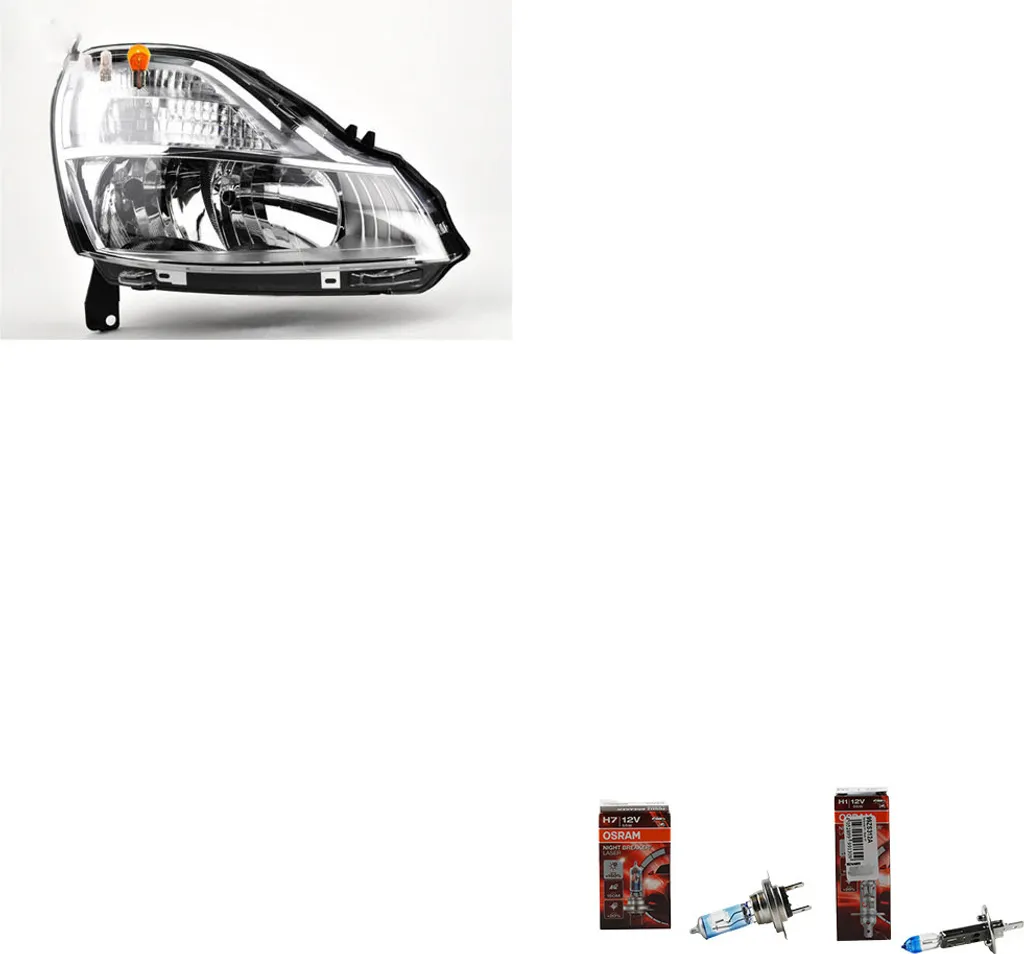 Proiettore Dx Renault Modus Johns 7701069732 + Lampada Osram Laser H7
