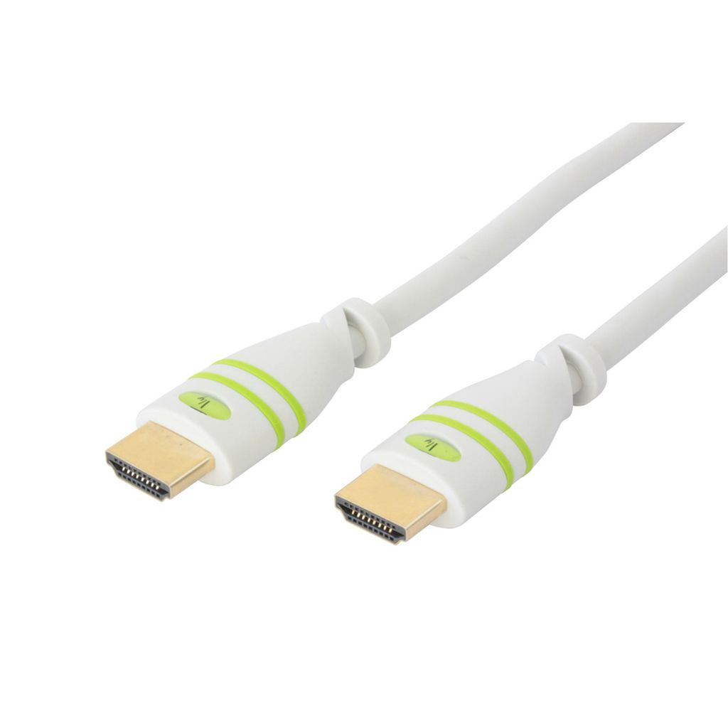 TECHLY HDMI High Speed Kabel mit Ethernet Kabel 3m weiss Produktbild 