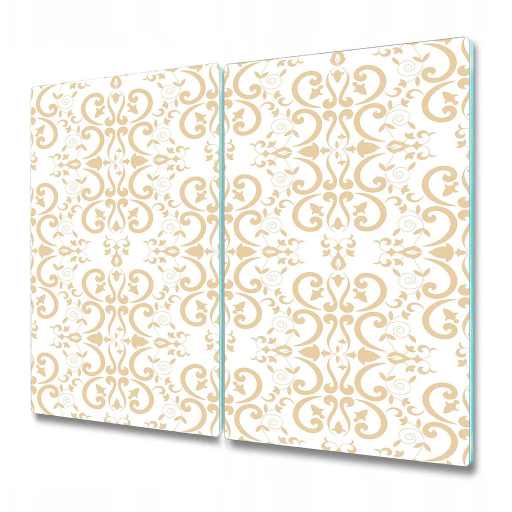 Küchenschneidebrett - Glasschneidebrett - Herdabdeckung - Baroque Floral Gold