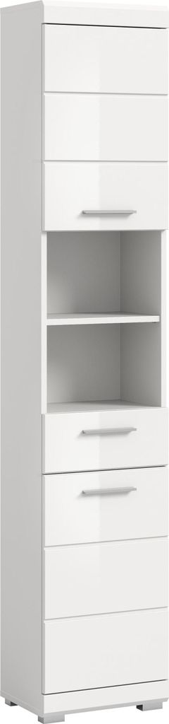Hochschrank Scout | weiß Hochglanz / weiß Produktbild 
