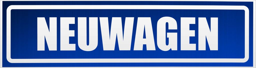 Kiwistar Neuwagen invertiert Magnetschild Schild magnetisch - 60cm Blau - reflektierend - Magnetfolie für Auto PKW Kfz