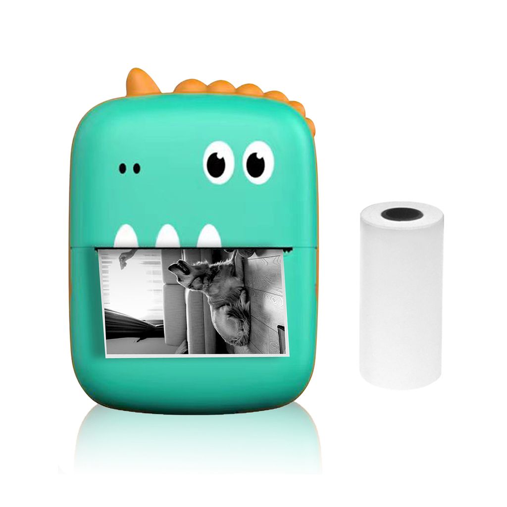 Mini-Drucker, Thermodrucker, 200 dpi Bluetooth Fotodrucker fuer Smartphone mit 1 Papierrollen 57 mm , kompatibel mit iOS Android