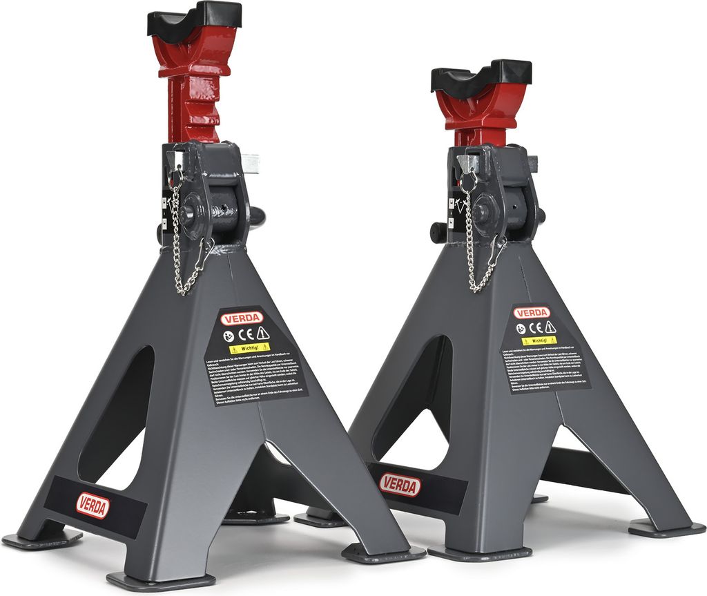 2x Unterstellböcke 6T, GS , mit Sicherung + Gummi, Stützböcke, ABSTELLBÖCKE Abstützbock 2 Stück Böcke Auto PKW Wagenheber SN2465